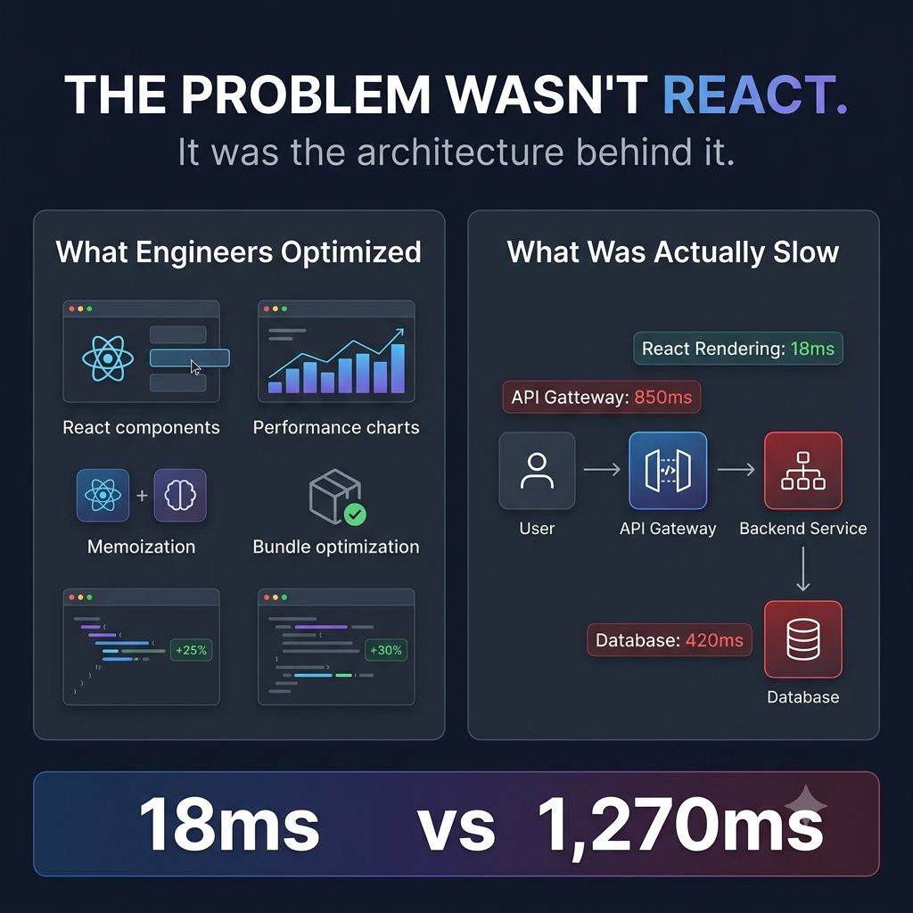 We Kept Optimizing React. The Real Problem Wasn't React
