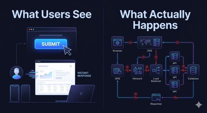 What actually happens when a user sends a request?
